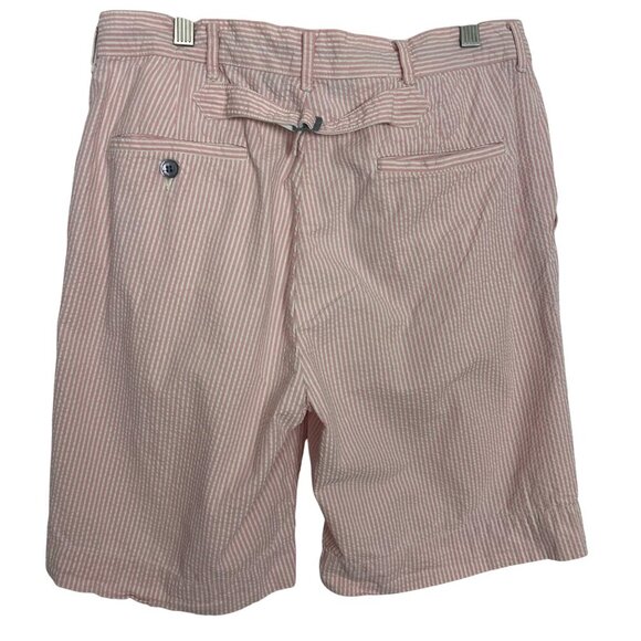 Vintage Ralph Lauren Rugby Seersucker Shorts Mens 32 Mens Pink Stripe Cotton - Picture 8 of 9